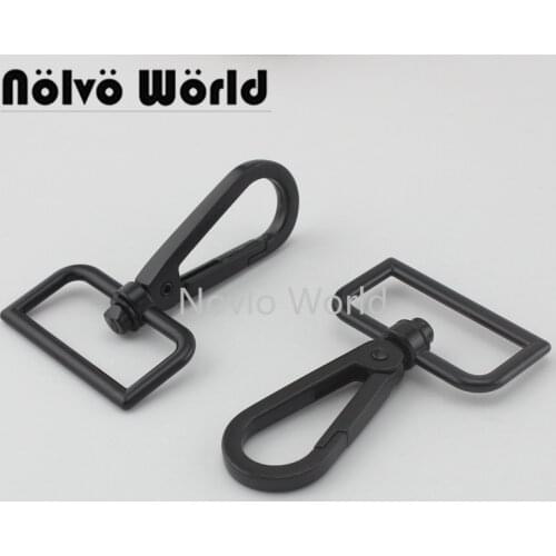 Nolvo World 5-20-100pcs Matte black 60X32mm 1.2" Black clasp clips for man bag handbag strap,1-1/4" making purse strap hooks