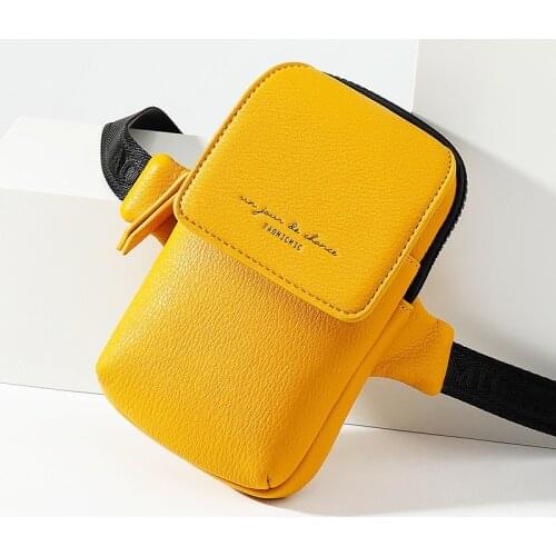 High Quality Fashion Crossbody Bags Womens Chest Pack Bag Hip Hop Belt Bag Mini Female PU Leather Waist Bags Phone Purse Pocket