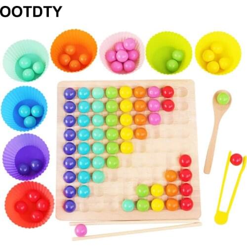 Wooden Go Games Set Dots Shuttle Beads Board Games Toy for Kids, Funny Go Board Puzzle Board Games Set with Rainbow Bead