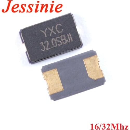 5pcs SMD Passive Crystal Oscillator 16MHz 32MHz 16M 16.000MHz 16.000M 32.000MHz 32.000M 32M ± 10PPM 20pF Resonator 2P
