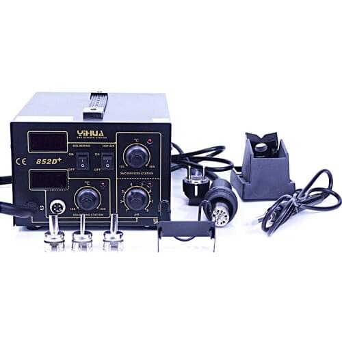 Pump Type Hot Air Gun Digital Soldering Iron Dual Digital Display 2 In 1 Desoldering Station YIHUA 852D+ Soldering Station