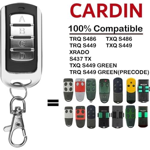 CARDIN TRQ S499 S486 GREEN TXQ S486 S449 S437 TX XRADO remote control 433mhz 868mhz duplicator CARDIN garage door remote control