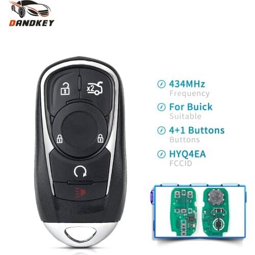 Dandkey For Buick Lacrosse 2017 2018 2019 2020 Fob 5 Buttons Smart Proximity Car Remote Key 433MHz PN: 13508414 HYQ4EA ID46 Chip
