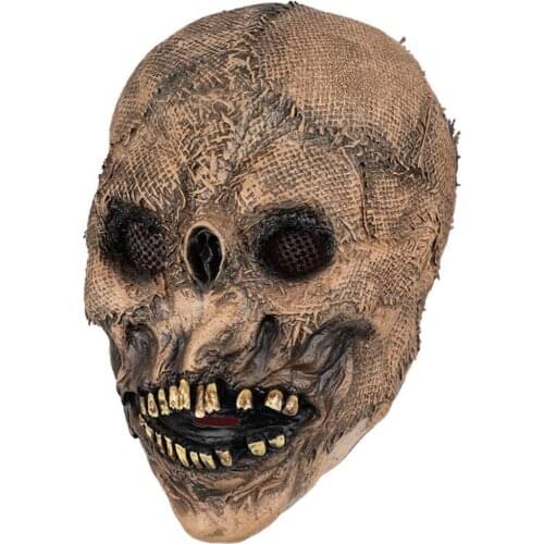 Horror Killer Skeleton Mask Hombre Cosplay Creepy Skull Latex Mask Casco Disfraz de fiesta de Halloween