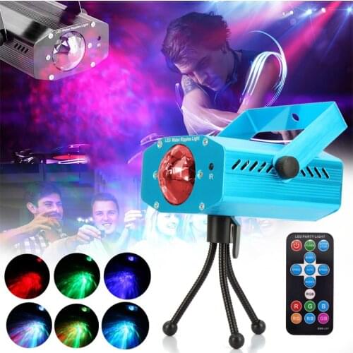 LED 9W RGB Water Ripple Night Light Effect Decoracion Stage Laser Projector Lamp Christmas Disco DJ Show Event Birthday Fiesta