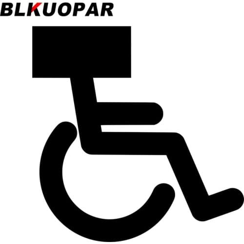 BLKUOPAR for Wheelchair Person Decals Cartoon VAN Refrigerator Vinyl Car Stickers Waterproof Windshield Sunscreen Funny Decor