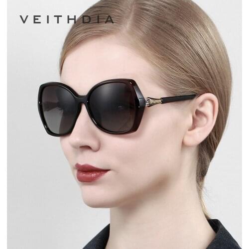 New Arrival VEITHDIA Womens Sun glasses Polarized Gradient Lens Luxury Ladies Designer Sunglasses Eyewear Accessories For Women