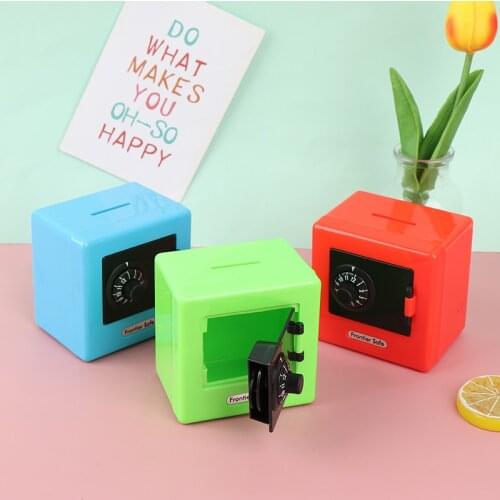 1PC Mini Money Boxes Combination Lock Money Coin Saving Banknote Cash Piggy Deposit Safe Box Storage Case Gift Bank Code