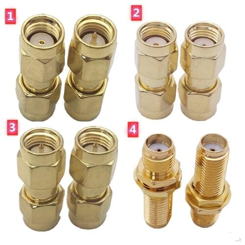 10pcs SMA To SMA Adapter SMA/RPSMA To SMA/ RPSMA Male Plug & Female jack RF Coaxial Connectors