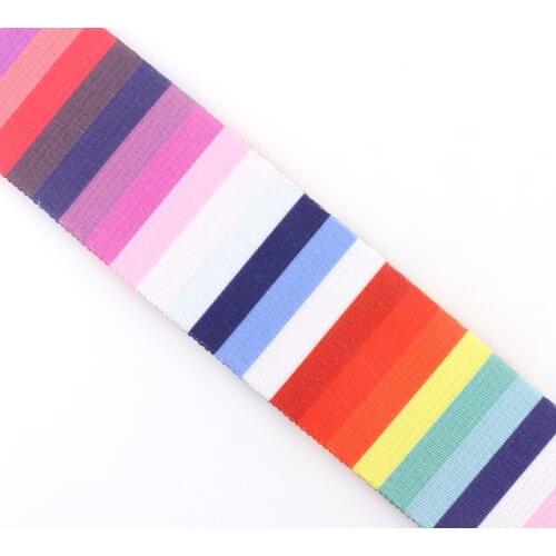 2" Rainbow Stripe Webbing Handbag Handles Nylon Webbing Fabric Dog Collar Polyester Webbing Purse Strap Belt Backpack Garment