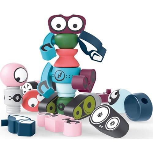 3d Magnetic Blocks Robot Wisdom Toy Planet Guardian Deformation Robot Toy for Kids Puzzle Assembling Toy Gifts for Children