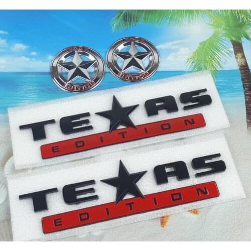 50pcs New Car Styling ABS TEXAS Edition Side Wing Emblem Fender Badge Decal Sticker