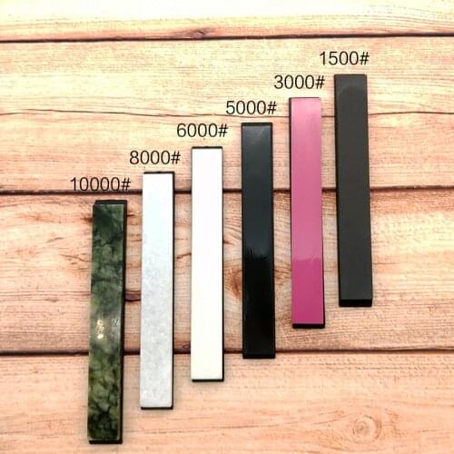 6-piece natural stone polished fine whetstone knife sharpener sharpening stone 10000grit Edge sharpening system bar