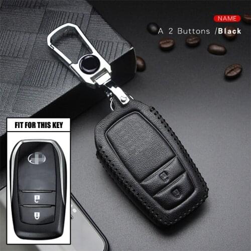 Car Remote Keyring Leather Anti-dust Auto Key Case For Toyota Corolla Yaris Auris CHR Camry Prius RAV4 Keychain Key Cover Holder