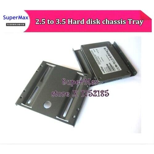 Free Shipping 1pcs 2.5 to 3.5 Hard disk chassis bracket SSD HDD Solid state hard disk Metal Tray with Screws