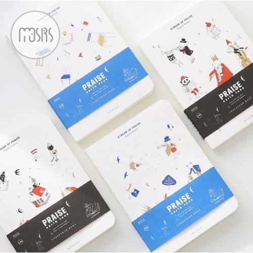 MOUSRS A5 Praise Simple Wind Series Blank Page Notepad Diary Notebook Sketchbook 1PCS
