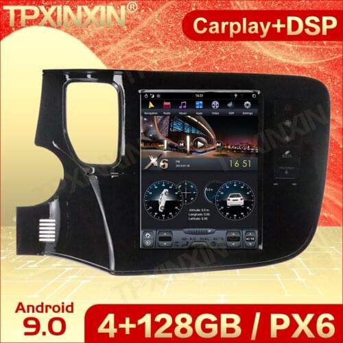 Carplay 2 Din Android 9 Tesla Screen Multimedia Stereo For Mitsubishi Outlander 2014 2015 2016 2017 2018 BT Video Navi Head Unit