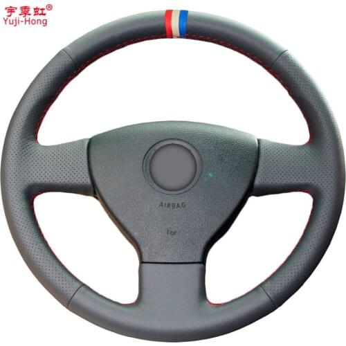 Yuji-Hong Car Steering Wheel Covers Case for Volkswagen VW Bora Polo Touran Magotan 2006-2011 Artificial Leather Cover