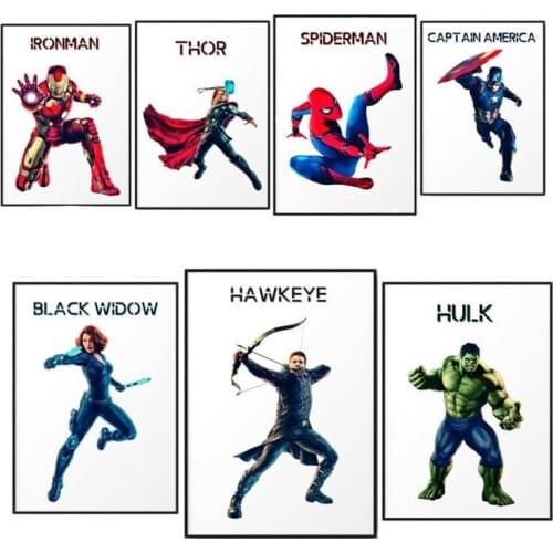 Captain America Marvel Comics Avengers Canvas Painting Spiderman Posters and Prints Wall Art Picture for Living Room Home Decor