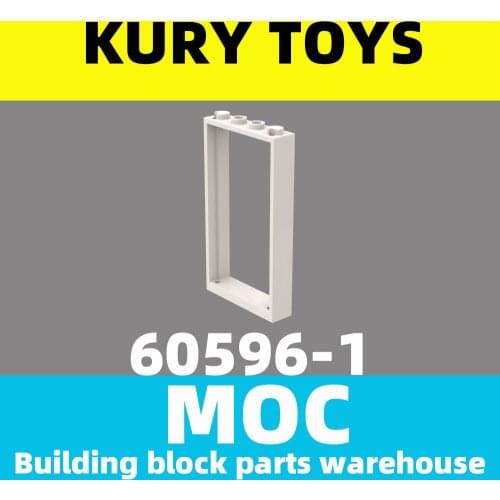 Kury Toys DIY MOC For 60596 Building block parts For Door Frame 1 x 4 x 6 with Two Holes on Top and Bottom For Door-Window