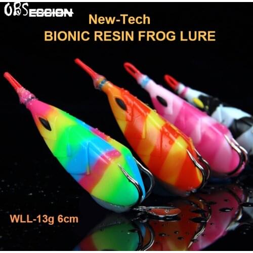 OBSESSION Topwater Frog Lure 2pc 13g 6cm Soft Bait Japan Plastic Fishing Lures Double Treble Hooks Artificial Soft Bait tackle