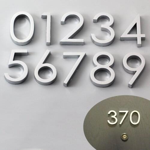 0 to 9 Plastic Number Tag Numeral Door Plaque House Drawer Sign Plating Hotel Home Office Sticker Address Door Label