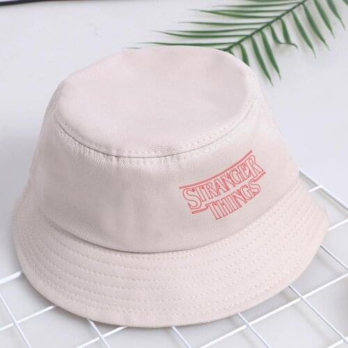 Stranger Things Letter Print Bucket Hat Unisex Foldable Fisherman Cap Summer Outdoor Fishing Sun Caps Casual Beach Panama Hats