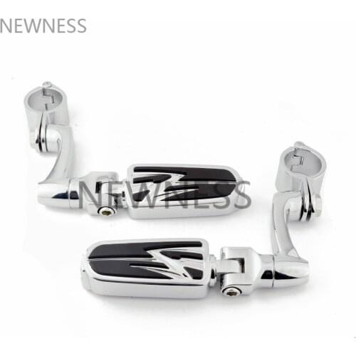 Motorcycle Front Foot Rest Foot Pegs For Honda Goldwing GL1800 Valkyrie 1998 1999 2000 2001 TRIUMPH ROCKET Footrest Mount Clamp