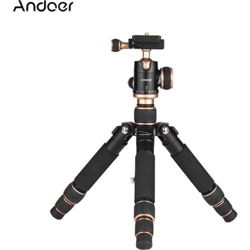 Andoer 53cm/21" Travel Portable Mini Tripod w/Ball Head Quick Release Plate for Canon Nikon Sony A7 DSLR Camera Smartphone DV