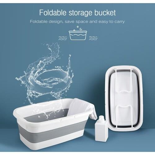 Portable Collapsible Wash Basin Mop Bucket Foldable Bucket Fishing Retractable Basin Camping Car Wash Bucket Home Outdoor Tools