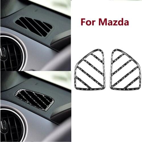 Carbon Fiber Interior Dashboard Defogger Air Vent Frame Fit For Mazda MX-5 Miata 2009-2015 MX5 NC Roadster Car Accessories