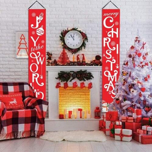 Merry Christmas Porch Sign Door Decor Hanging Banners Fireplace Sign Christmas Home Decoration Soldier Xmas Ornaments Navidad