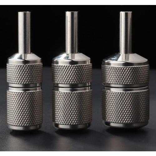 30mm/25mm/22mm Stainless Steel Self-locking Handle Tattoo Grip Tattoo Machine Handle Silver Cartridge Grip
