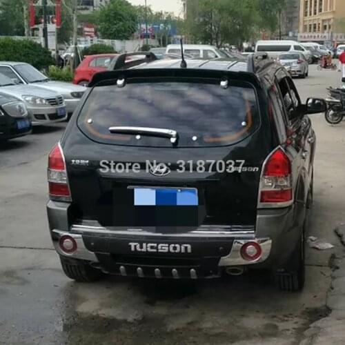 For Hyundai Tucson Spoiler 2005-2012 Tucson Car Tail Wing ABS Plastic Rear Roof Spoiler Wing Trunk Lip Boot Cover Car Styling