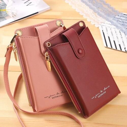 Daily Use Crossbody Bags for Women PU Leather Card Holder Pocket Top Quality CellPhone Shoulder Bag Ladies Mini Purse Handbag