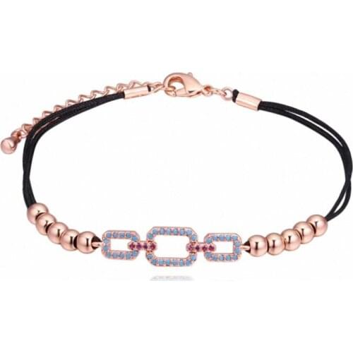 TRACYSWING AAA Zirconia Micro Inlays Fashion Bracelets & bangles for women thin red thread string rope Charm Horse Th-130564