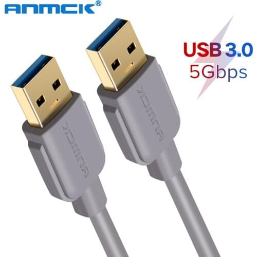 Anmck USB to USB Extension Cable Type A Male to Male USB 3.0 2.0 Extender for Radiator Hard Disk Webcom USB 3.0 Cable Extension