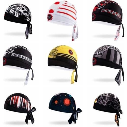 2020 Bike Hats Cycling Helmet Cap Women Men Bicycle bandana pirates scarf Mountain road MTB scarf Team Headband Headwear cap red