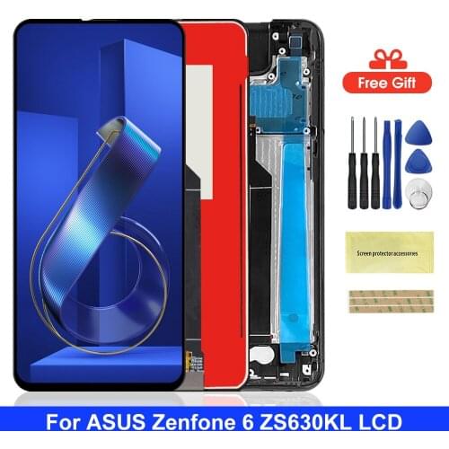 6.4'' Screen For ASUS Zenfone 6 ZS630KL LCD Display Touch Screen Digitizer Sensor Assembly Parts For ASUS ZS630KL I01WD LCD