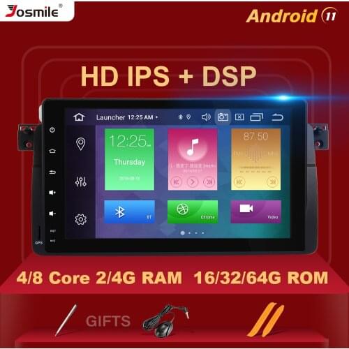 1 Din Android 11 Car Multimedia Player For BMW E46 M3 Rover 75 Coupe 318/320/325/330/335 Radio Audio Stereo GPS Navigation 8Core