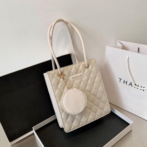 2PCS bags for women 2021 solid color PU leather diamond pattern womens Shoulder Messenger Bag purses and handbags sac a main