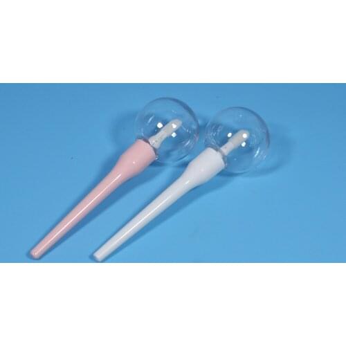 20pcs 10ml Lollipop lip gloss tube with white pink cap , transparency cosmetics packaging