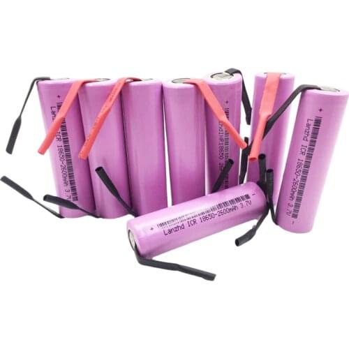 24PCS DIY 18650 Battery 3.7V INR18650 Nickel sheets 18650 Rechargeable Batteries Li ion 2600mAh for Remote control Tools
