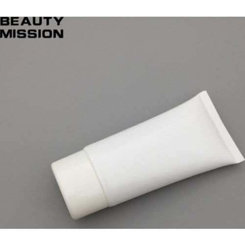 50pcs 80ml white plastic Soft tube Cosmetic Packaging 80g Lotion Cream Plastic Bottle Skin Care Cream squeeze Containers Tube