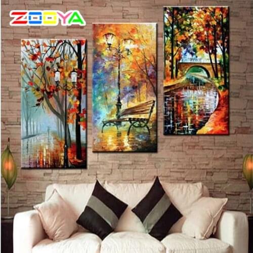 Full 5D Diamond Painting Landscape Garden 5D Diamond Painting Tree Square Rhinestones Embroidery Cross Stitch Home Decor Rp377