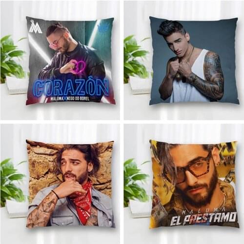 Hot Sale Custom Decorative Pillowcase Maluma Square Zippered Pillow Cover Best Nice Gift 20X20cm 35X35cm 40x40cm