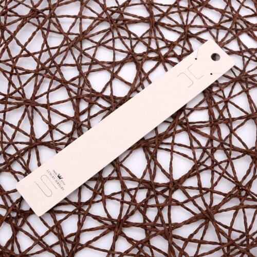 Hot Beige Paper 3x19.4cm Long Bracelet Necklace Display Packing Card 100pcs/lot New Special Paper Jewelry Price Tags Custom Logo