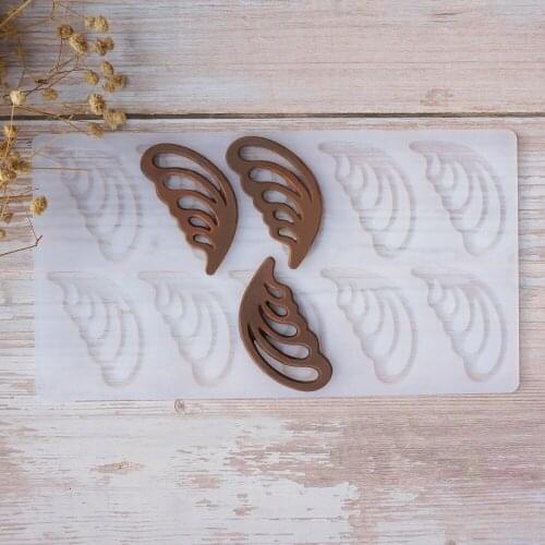 Hot DIY 3D Wings Feathers Silicone Mold Cake Decorating Tools Cupcake Chocolate Mould Decor Muffin Pan Baking Stencil