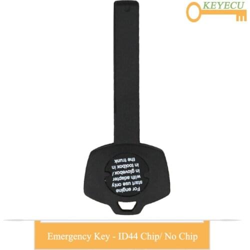 KEYECU Smart Remote Emergency Transponder Key Shell Case for BMW X5 X6 E93 E92 E60, Fob With ID44 Chip Or Only Case Shell