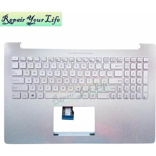 Laptop keyboard for asus N501 N501JW N501V N501VW US palmrest keyboard silver New Original 0KNB0-612TUS00 9Z.N8SPQ.N01 NSK-USNPQ